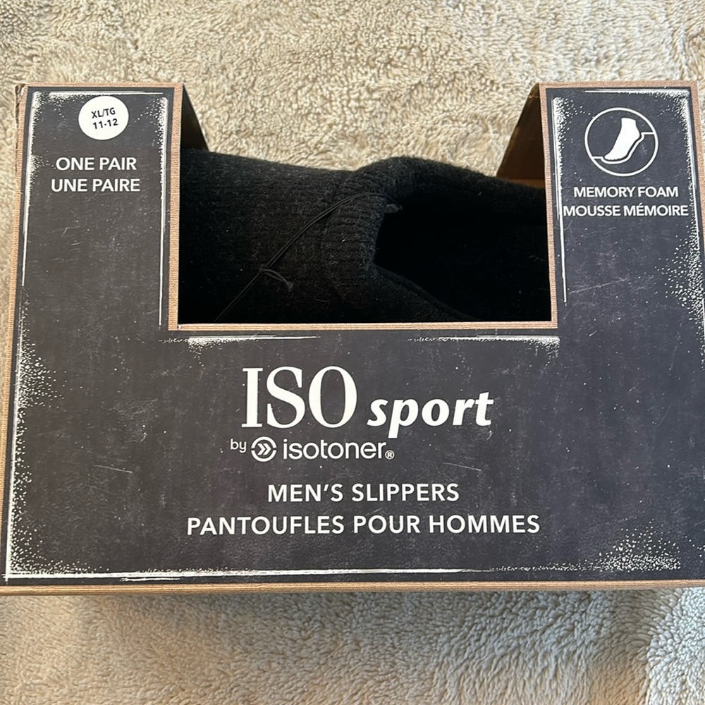 Men’s ISO sport Memory foam slippers size 11-12